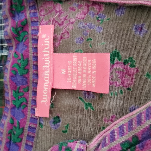 Woman Within Boho Blouse Generous Medium - Picture 7 of 14